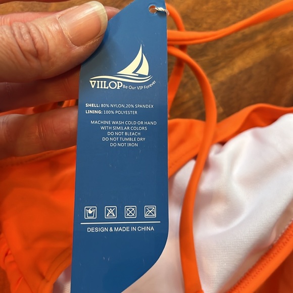 New Viilop two piece, beautiful orange swimsuit - Picture 5 of 16
